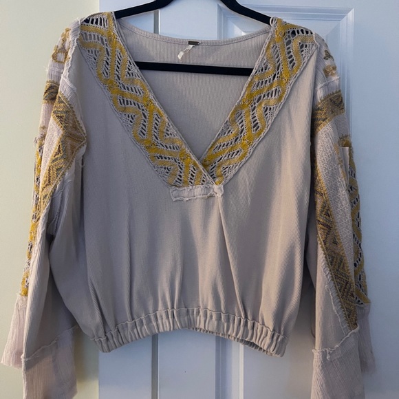 FREE PEOPLE CROSS COUNTRY BLOUSE TOP - Picture 4 of 5